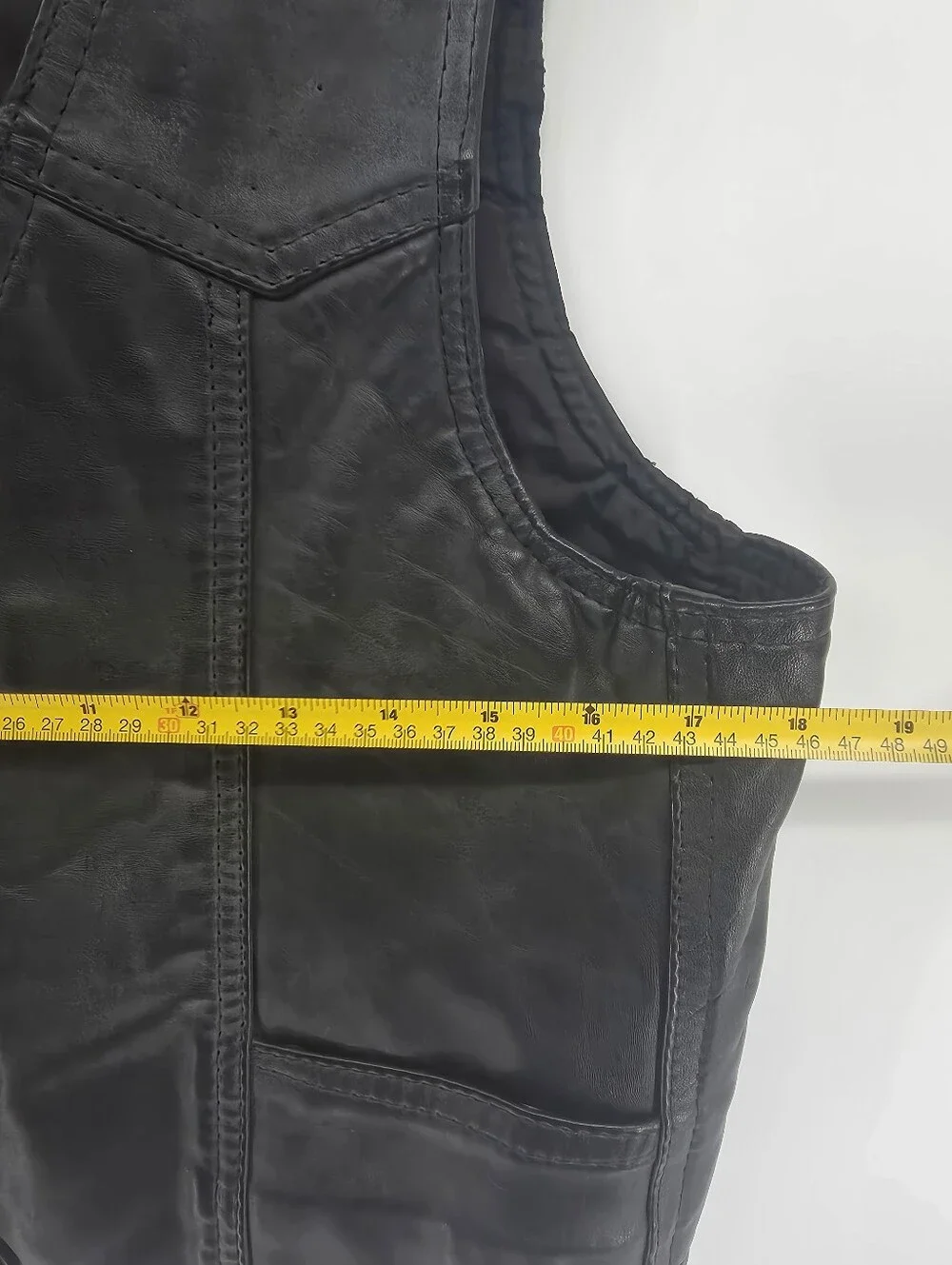 All American Rider Mens Black Leather Motorcycle Vest  Medium Harley Motorcycle